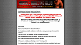 What Musclebuildingclub.com website looked like in 2020 (3 years ago)