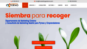What Marketingexterno.com website looked like in 2020 (3 years ago)