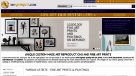 What Myartprints.com website looked like in 2020 (3 years ago)
