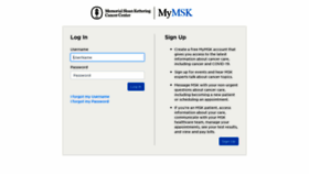 What Mymskcc.org website looked like in 2020 (3 years ago)