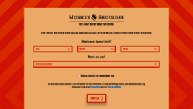 What Monkeyshoulder.com website looked like in 2020 (3 years ago)
