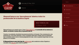 What Madrid.measurecamp.org website looked like in 2020 (3 years ago)