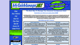 What Mysalemanager.com website looked like in 2020 (3 years ago)