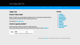 What Mytwitter.dk website looked like in 2020 (3 years ago)