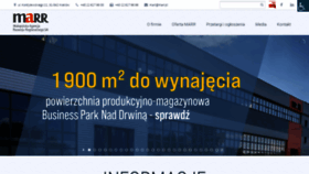 What Marr.pl website looked like in 2020 (3 years ago)