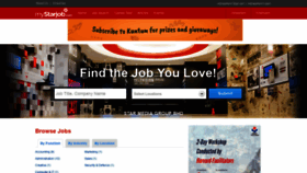 What Mystarjob.com website looked like in 2020 (3 years ago)