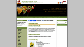 What Mybestcocktails.com website looked like in 2020 (3 years ago)