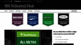 What Mnvolleyballhub.com website looked like in 2020 (3 years ago)