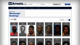 What Mississippi.arrests.org website looked like in 2020 (3 years ago)