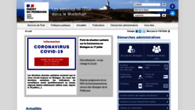 What Morbihan.gouv.fr website looked like in 2020 (3 years ago)