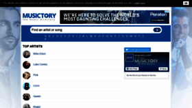What Musictory.com website looked like in 2020 (3 years ago)