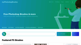 What Myphotoshopbrushes.com website looked like in 2020 (3 years ago)