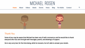 What Michaelrosen.co.uk website looked like in 2020 (3 years ago)