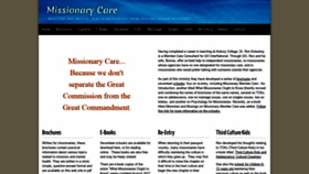 What Missionarycare.com website looked like in 2020 (3 years ago)