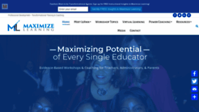 What Maximizelearninginc.com website looked like in 2020 (3 years ago)