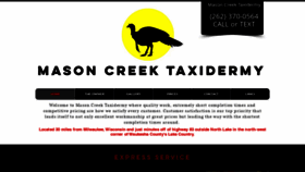 What Masoncreektaxidermy.com website looked like in 2020 (3 years ago)