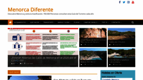 What Menorcadiferente.com website looked like in 2020 (3 years ago)