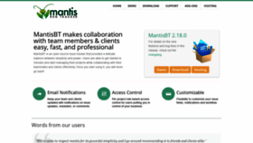 What Mantisbt.org website looked like in 2020 (3 years ago)