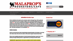 What Malaprops.com website looked like in 2020 (3 years ago)