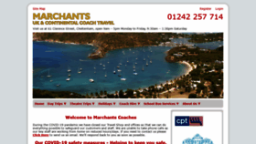 What Marchants-coaches.com website looked like in 2020 (3 years ago)