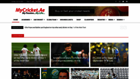 What Mycricket.ae website looked like in 2020 (3 years ago)