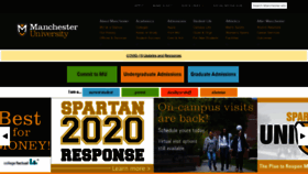What Manchester.edu website looked like in 2020 (3 years ago)