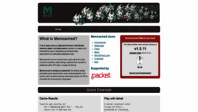 What Memcached.org website looked like in 2020 (3 years ago)