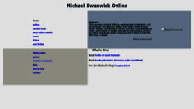 What Michaelswanwick.com website looked like in 2020 (3 years ago)