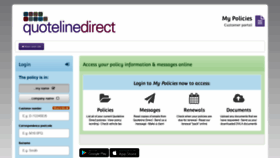 What Mypolicies.quotelinedirect.co.uk website looked like in 2020 (3 years ago)