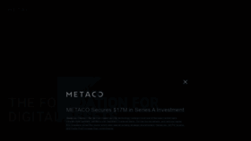 What Metaco.com website looked like in 2020 (3 years ago)