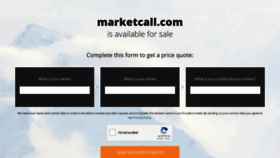 What Marketcall.com website looked like in 2020 (3 years ago)