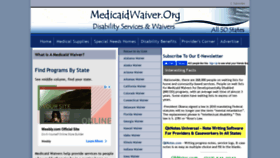 What Medicaidwaiver.org website looked like in 2020 (3 years ago)