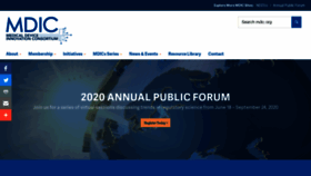 What Mdic.org website looked like in 2020 (3 years ago)