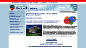 What Medicalexaminer.cuyahogacounty.us website looked like in 2020 (3 years ago)