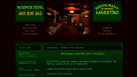 What Maestro-restaurant.cz website looked like in 2020 (3 years ago)