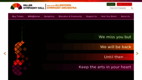 What Millersymphonyhall.org website looked like in 2020 (3 years ago)