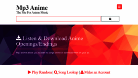 What Mp3anime.tk website looked like in 2020 (3 years ago)