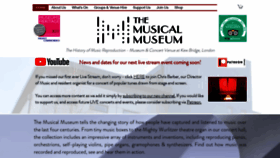 What Musicalmuseum.co.uk website looked like in 2020 (3 years ago)
