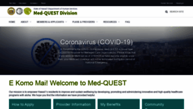 What Medquest.hawaii.gov website looked like in 2020 (3 years ago)