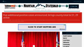 What Mountainstatesman.com website looked like in 2020 (3 years ago)