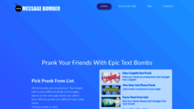 What Messagebomber.com website looked like in 2020 (3 years ago)