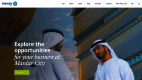 What Masdarcity.ae website looked like in 2020 (3 years ago)