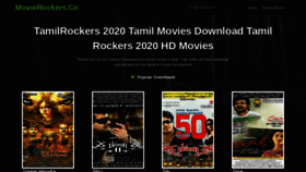 What Movierockers.co website looked like in 2020 (3 years ago)