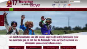 What Marathon-cotes-de-blaye.com website looked like in 2020 (3 years ago)