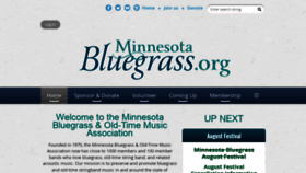 What Minnesotabluegrass.org website looked like in 2020 (3 years ago)