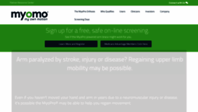 What Myomo.com website looked like in 2020 (3 years ago)