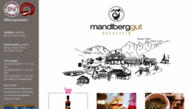 What Mandlberggut.com website looked like in 2020 (3 years ago)
