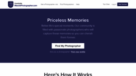 What Meetaphotographer.com website looked like in 2020 (3 years ago)