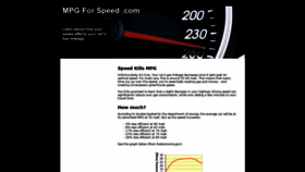 What Mpgforspeed.com website looked like in 2020 (3 years ago)