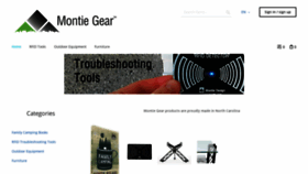 What Montiegear.com website looked like in 2020 (3 years ago)
